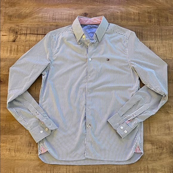 Tommy Hilfiger Other - Slim Tommy Hilfiger Men's Blue Striped Shirt Size Small